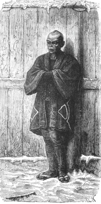 Framed Print : Japanese citizen in winter costume; A European Sojourn in Japan, 1875. Creator: Unknown Framed Print : Japanese citizen in winter costume; A European Sojourn in Japan, 1875. Creator: Unknown