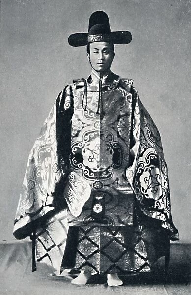A Japanese court noble in ancient dress, 1902