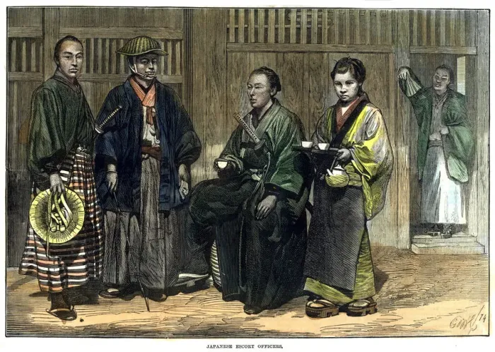 Framed Print : Japanese escort officers, 1874 Framed Print : Japanese escort officers, 1874