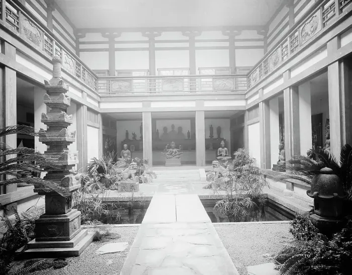 Framed Print : Japanese Garden, Museum of Fine Arts, Boston, Mass. c.between 1910 and 1920. Creator: Unknown Framed Print : Japanese Garden, Museum of Fine Arts, Boston, Mass. c.between 1910 and 1920. Creator: Unknown