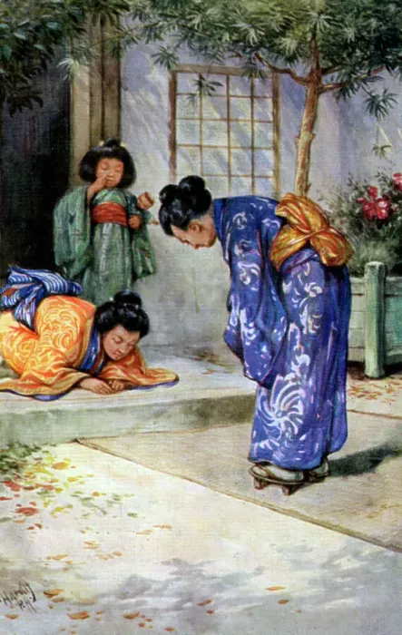 Framed Print : A Japanese greeting Framed Print : A Japanese greeting