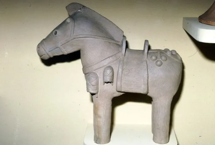 Framed Print : Japanese Haniwa Tomb Figure of Horse, c300-550 Framed Print : Japanese Haniwa Tomb Figure of Horse, c300-550
