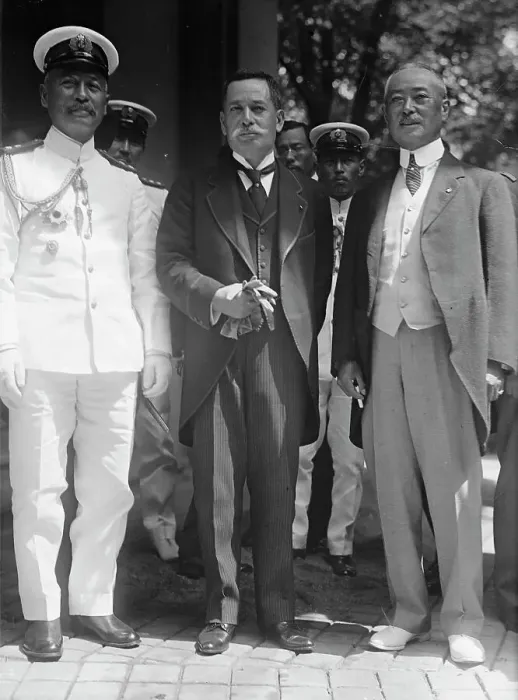 Framed Print : Japanese Mission To U.S. - Vice Adm. Takeshita; Viscount Ishii; Amb. Sato, 1917. Creator: Harris & Ewing. Japanese Mission To U.S. - Vice Adm. Takeshita; Viscount Ishii; Amb. Sato, 1917. Creator: Harris & Ewing Framed Print : Japanese Mission To U.S. - Vice Adm. Takeshita; Viscount Ishii; Amb. Sato, 1917. Creator: Harris & Ewing. Japanese Mission To U.S. - Vice Adm. Takeshita; Viscount Ishii; Amb. Sato, 1917. Creator: Harris & Ewing