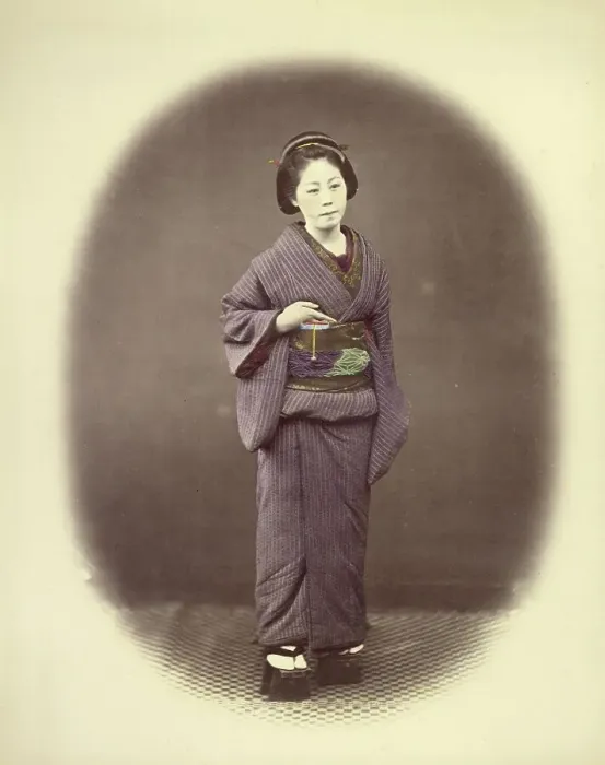 Framed Print : Japanese Officer's Wife, 1866-1867. Creator: Felice Beato Framed Print : Japanese Officer's Wife, 1866-1867. Creator: Felice Beato