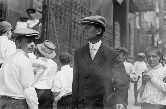 Framed Print : Japanese schoolboy - N.Y. between c1910 and c1915. Creator: Bain News Service Framed Print : Japanese schoolboy - N.Y. between c1910 and c1915. Creator: Bain News Service