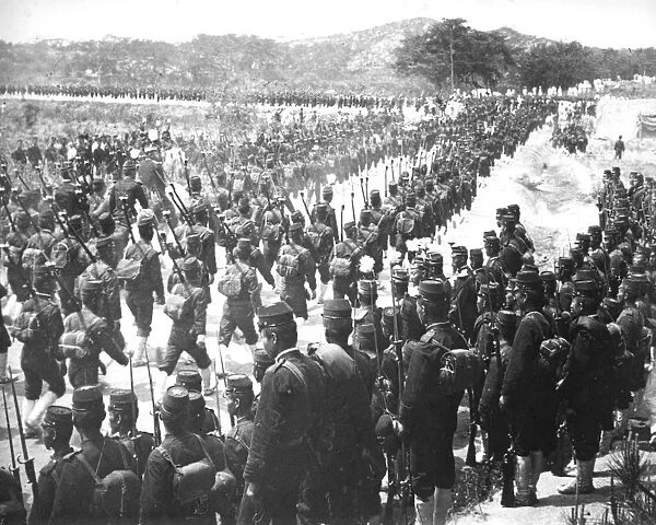 Japanese troops, Korea, c1900