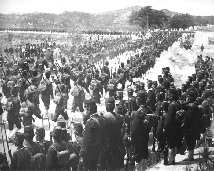Framed Print : Japanese troops, Korea, c1900 Framed Print : Japanese troops, Korea, c1900