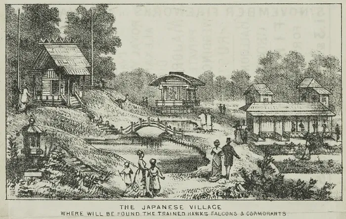 Framed Print : The Japanese Village at Alexandra Palace, 19th century. Creator: Unknown Framed Print : The Japanese Village at Alexandra Palace, 19th century. Creator: Unknown