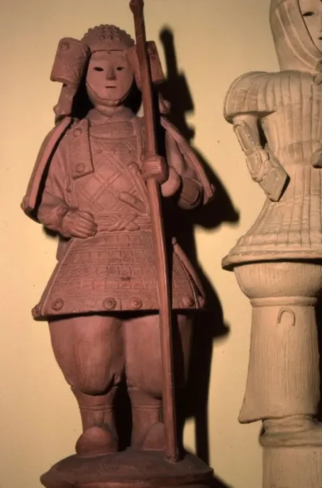 Framed Print : Japanese Warrior, Haniwa Tomb Figure, c300-550 Framed Print : Japanese Warrior, Haniwa Tomb Figure, c300-550