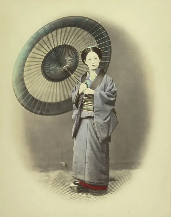 Framed Print : Japanese Woman, about 1868. Creator: Felice Beato Framed Print : Japanese Woman, about 1868. Creator: Felice Beato
