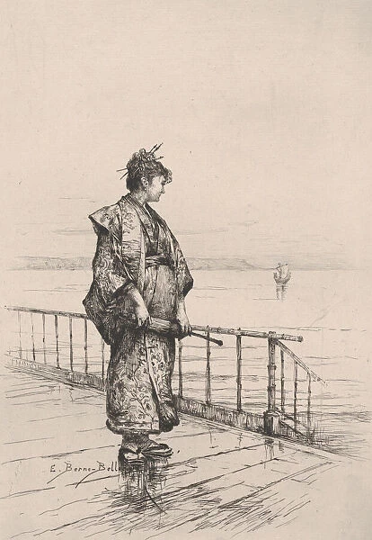 Japonaise, (Japanese Woman), 1877. Creator: Etienne Berne-Bellecour