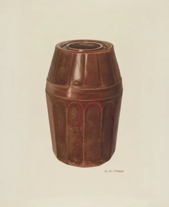 Framed Print : Jar, 1935 / 1942. Creator: Clinton Myers Framed Print : Jar, 1935 / 1942. Creator: Clinton Myers