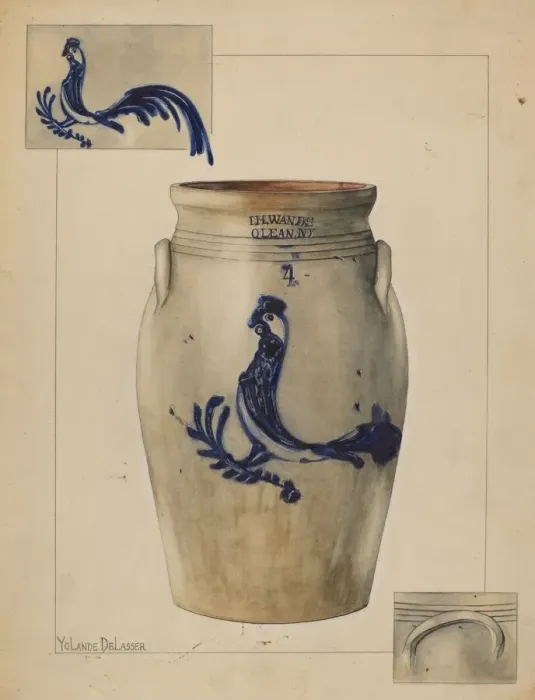 Framed Print : Jar, 1935 / 1942. Creator: Yolande Delasser Framed Print : Jar, 1935 / 1942. Creator: Yolande Delasser