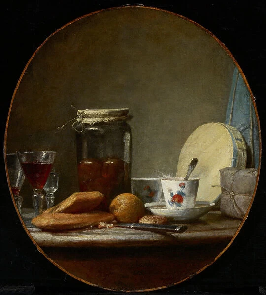 Jar of Apricots, 1758. Artist: Chardin, Jean-Baptiste Simeon (1699-1779)