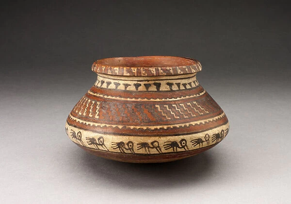 Jar with Bands of Geometric Motifs and Abstract Birds, A. D. 1450  /  1532. Creator: Unknown