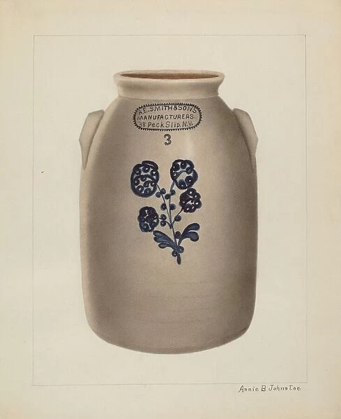 Jar, c. 1937. Creator: Annie B Johnston