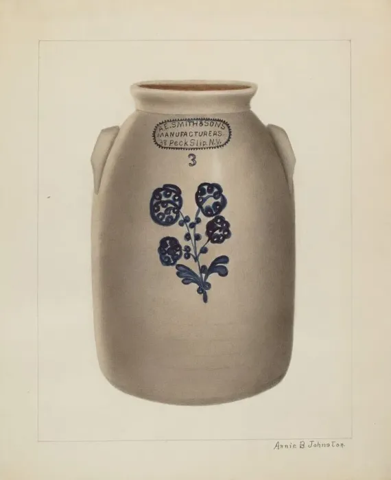 Framed Print : Jar, c. 1937. Creator: Annie B Johnston Framed Print : Jar, c. 1937. Creator: Annie B Johnston