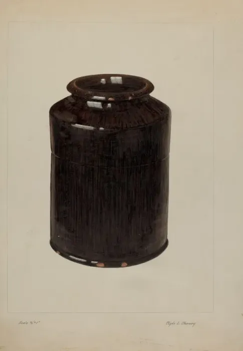 Framed Print : Jar, c. 1938. Creator: Clyde L. Cheney Framed Print : Jar, c. 1938. Creator: Clyde L. Cheney