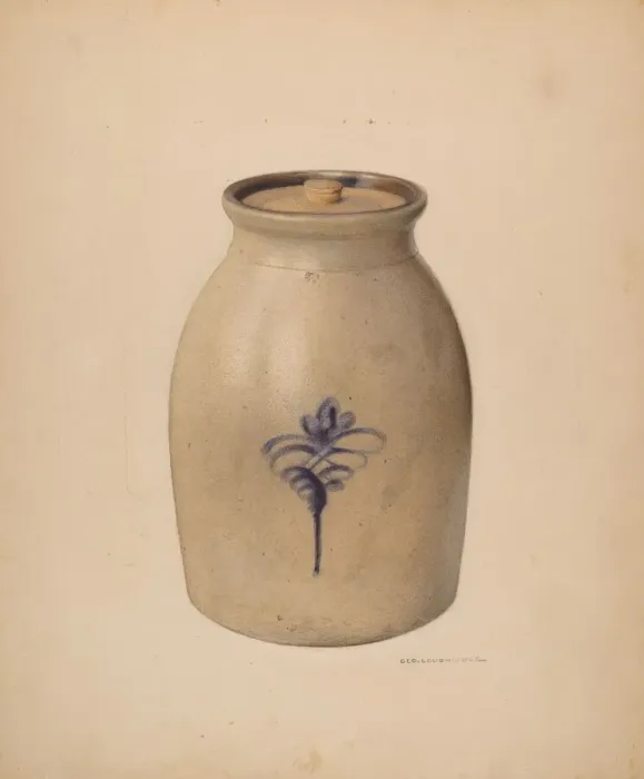 Framed Print : Jar, c. 1938. Creator: George Loughridge Framed Print : Jar, c. 1938. Creator: George Loughridge