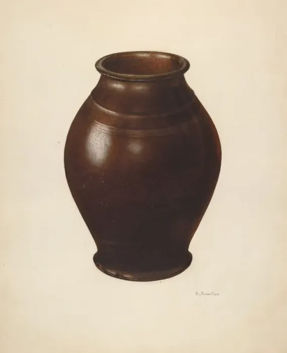 Framed Print : Jar, c. 1938. Creator: Nicholas Amantea Framed Print : Jar, c. 1938. Creator: Nicholas Amantea