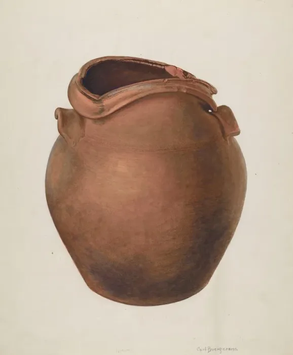 Framed Print : Jar, c. 1940. Creator: Carl Buergerniss Framed Print : Jar, c. 1940. Creator: Carl Buergerniss