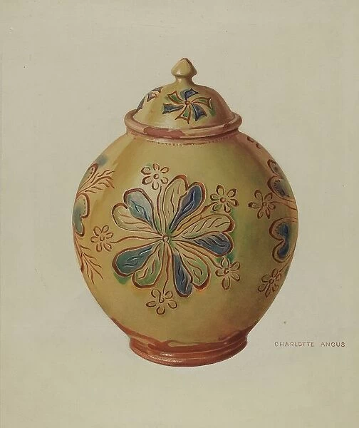 Jar with Cover, 1935 / 1942. Creator: Charlotte Angus