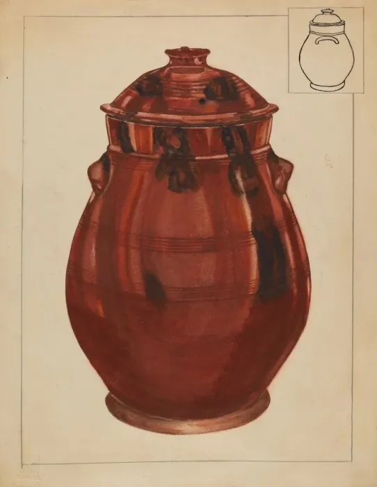 Framed Print : Jar with Cover, c. 1936. Creator: Hedwig Emanuel Framed Print : Jar with Cover, c. 1936. Creator: Hedwig Emanuel