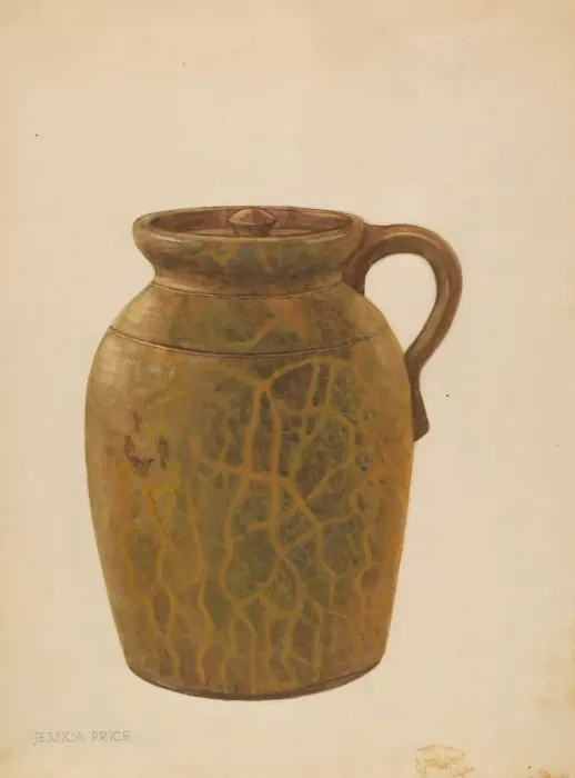 Framed Print : Jar with Cover, c. 1937. Creator: Jessica Price Framed Print : Jar with Cover, c. 1937. Creator: Jessica Price