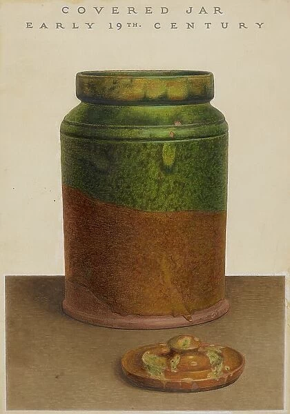 Jar with Cover, c. 1938. Creator: Guido Metelli