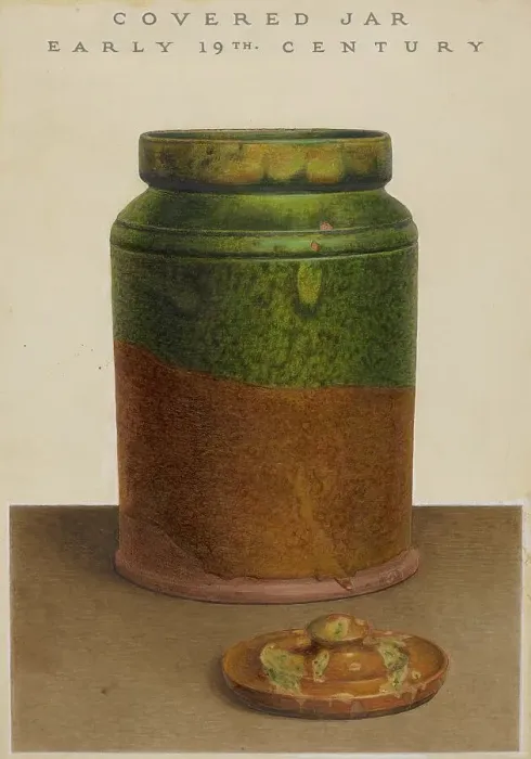 Framed Print : Jar with Cover, c. 1938. Creator: Guido Metelli
