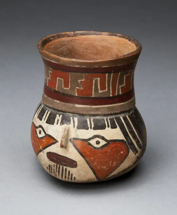 Framed Print : Jar Depicting a Head with Face Painting, 180 B. C. / A. D. 500. Creator: Unknown Framed Print : Jar Depicting a Head with Face Painting, 180 B. C. / A. D. 500. Creator: Unknown