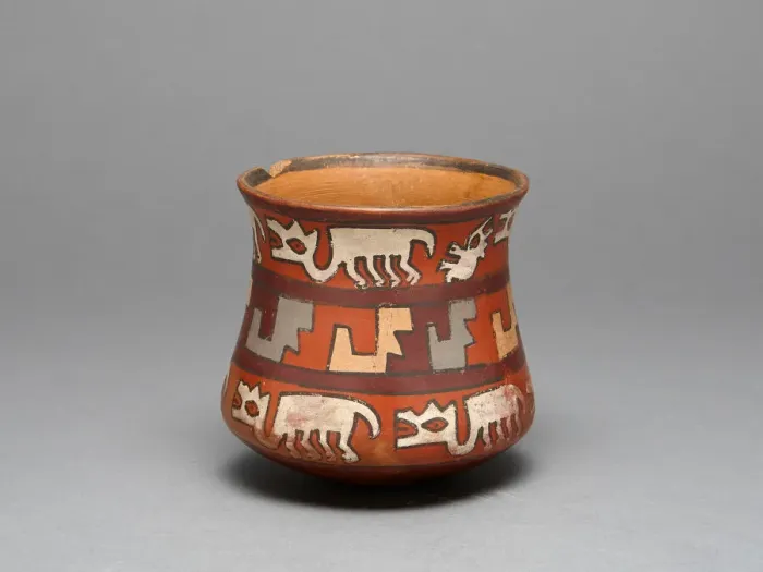 Framed Print : Jar Depicting Rows of Llamas and Abstract Stepped Motifs, 180 B. C. / A. D. 500 Framed Print : Jar Depicting Rows of Llamas and Abstract Stepped Motifs, 180 B. C. / A. D. 500