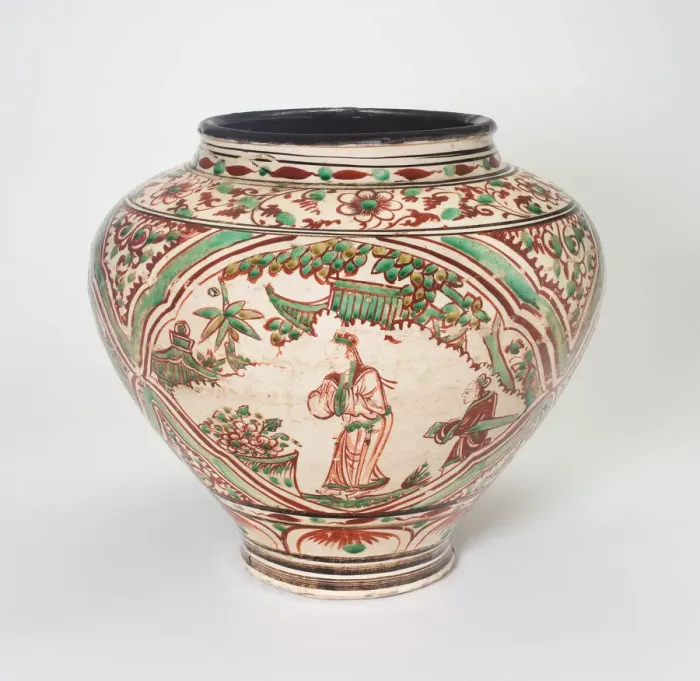 Framed Print : Jar with Figures in Garden Scenes, Ming dynasty (1368-1644). Creator: Unknown Framed Print : Jar with Figures in Garden Scenes, Ming dynasty (1368-1644). Creator: Unknown