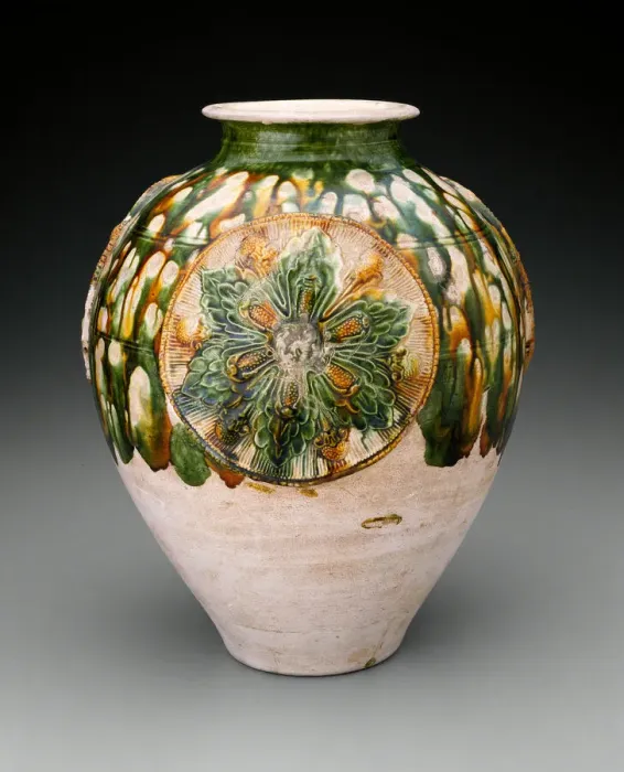 Framed Print : Jar with Floral Medallions, Tang dynasty (A. D. 618-907), first half of 8th century Framed Print : Jar with Floral Medallions, Tang dynasty (A. D. 618-907), first half of 8th century