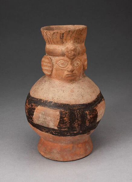 Jar in the Form of an Abstract Figure with Modeled Head, 100 B. C.  /  A. D. 500
