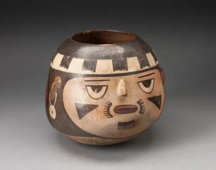 Framed Print : Jar in the Form of a Abstract Human Face with Modeled Facial Features, 180 B. C. / A. D. 500 Framed Print : Jar in the Form of a Abstract Human Face with Modeled Facial Features, 180 B. C. / A. D. 500
