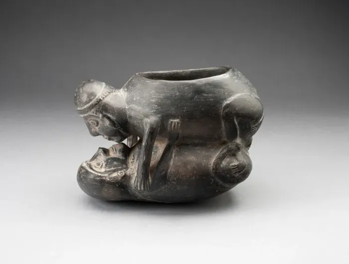 Framed Print : Jar in the Form of an Erotic Scene, A. D. 1200 / 1470. Creator: Unknown Framed Print : Jar in the Form of an Erotic Scene, A. D. 1200 / 1470. Creator: Unknown