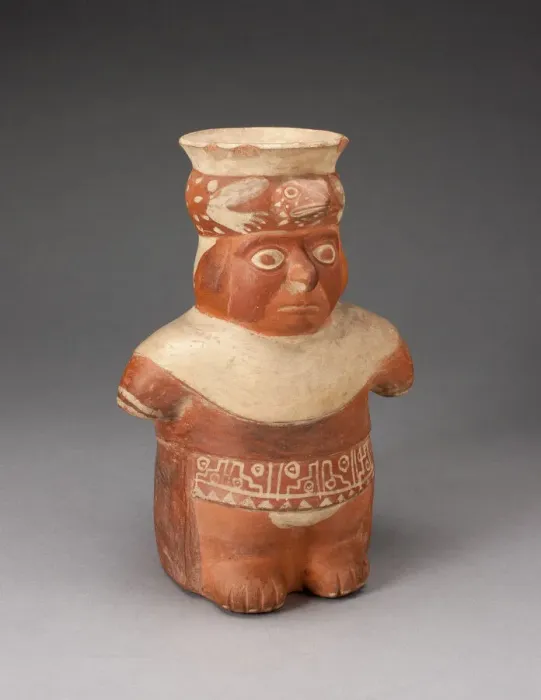Framed Print : Jar in the Form of a Figure with Patterned Waistband and Lizard Headdress, 100 B. C. / A. D Framed Print : Jar in the Form of a Figure with Patterned Waistband and Lizard Headdress, 100 B. C. / A. D