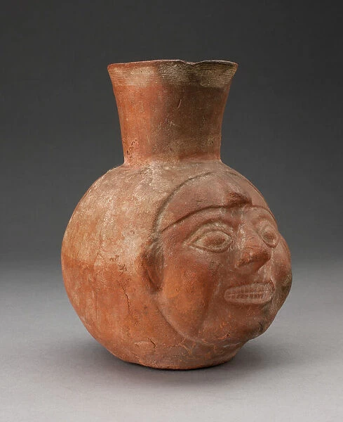Jar in the Form of a Human Head Showing Teeth, 100 B. C.  /  A. D. 500. Creator: Unknown