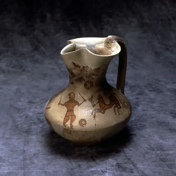 Framed Print : Jar of the horse training. Polychromed pottery from Numancia Framed Print : Jar of the horse training. Polychromed pottery from Numancia
