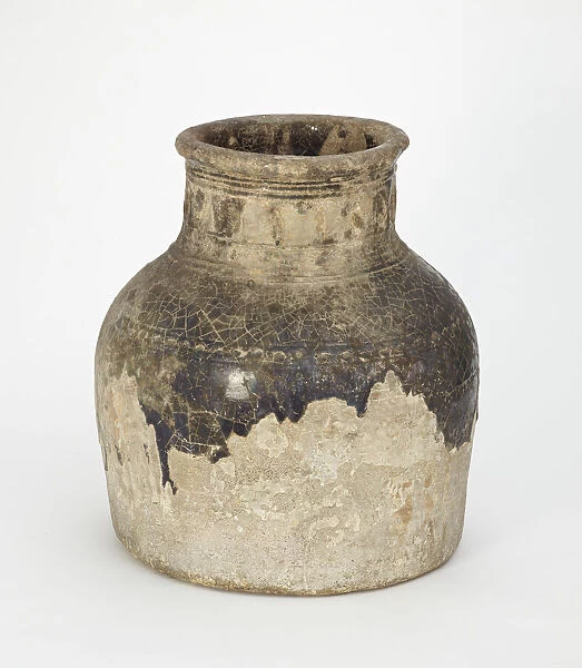Jar, large, wide-mouthed, cylindrical, 11th-12th century. Creator: Unknown