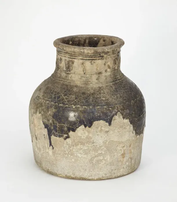 Framed Print : Jar, large, wide-mouthed, cylindrical, 11th-12th century. Creator: Unknown Framed Print : Jar, large, wide-mouthed, cylindrical, 11th-12th century. Creator: Unknown