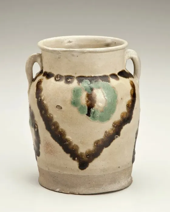 Framed Print : Jar with lotus leaf design, date unknown. Creator: Unknown Framed Print : Jar with lotus leaf design, date unknown. Creator: Unknown