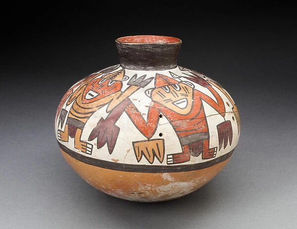 Jar with Narrowed Neck Depicting Figures with Plant Motifs as Hands and Arms, 180 B.C. / A