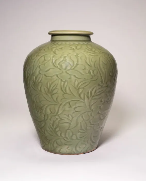 Framed Print : Jar with Peony Scrolls, Ming dynasty (1368-1644), 15th century. Creator: Unknown Framed Print : Jar with Peony Scrolls, Ming dynasty (1368-1644), 15th century. Creator: Unknown