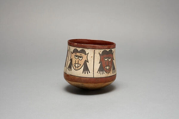 Jar with Repeating Depiction of Trophy Heads, 180 B. C.  /  A. D. 500. Creator: Unknown