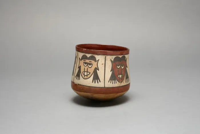 Framed Print : Jar with Repeating Depiction of Trophy Heads, 180 B. C. / A. D. 500. Creator: Unknown Framed Print : Jar with Repeating Depiction of Trophy Heads, 180 B. C. / A. D. 500. Creator: Unknown