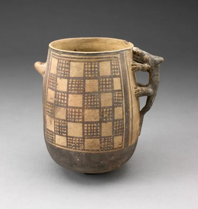 Framed Print : Jar with Textile-Like Pattern and Handle in Form of an Animal, A. D. 1000 / 1476 Framed Print : Jar with Textile-Like Pattern and Handle in Form of an Animal, A. D. 1000 / 1476