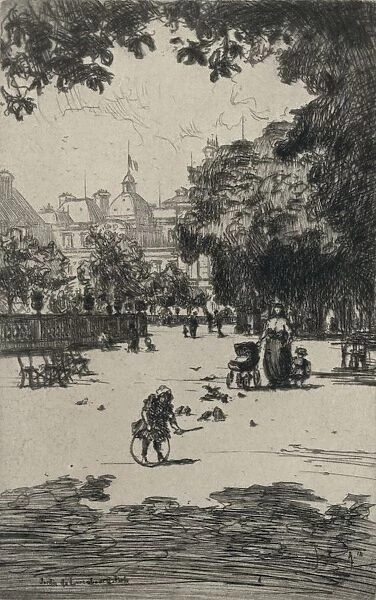Jardin du Luxembourg, 1915. Artist: Frank Milton Armington