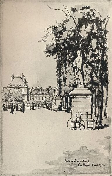 Jardin du Luxembourg, 1915. Artist: Eugene Bejot